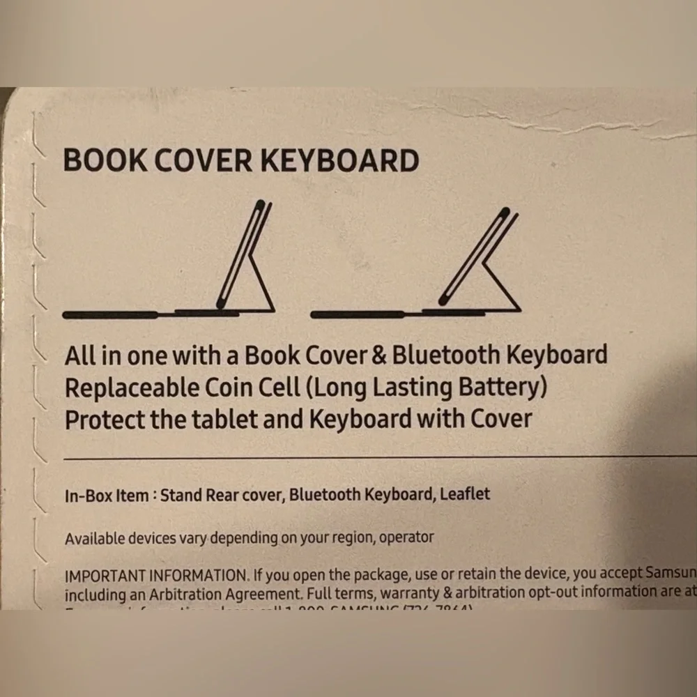 🆕 Samsung Book Cover Keyboard in Gray Galaxy Tab A7